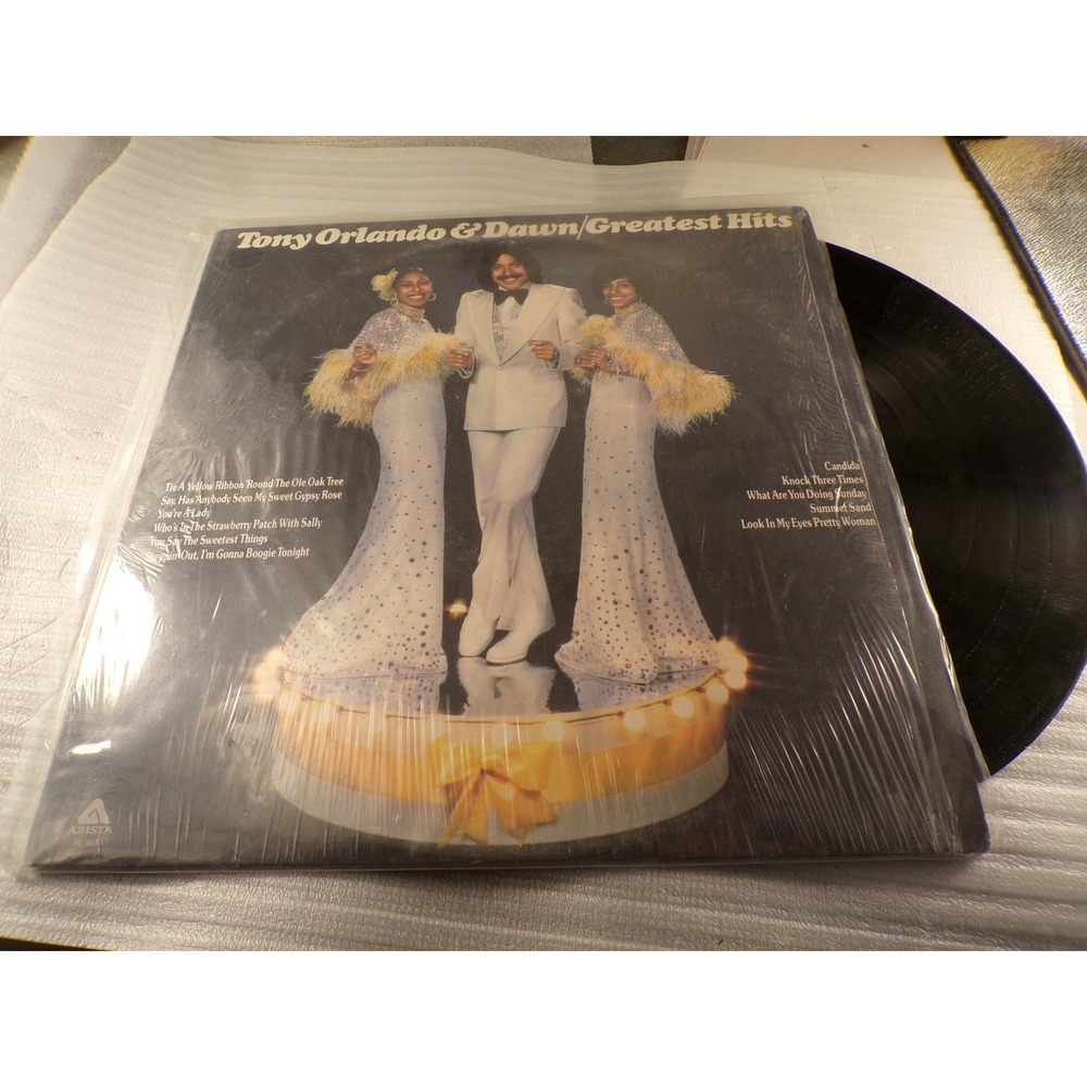 Tony Orlando and Dawn Greatest Hits Vinyl LP Record Arista AL 4045 1975 70s Pop